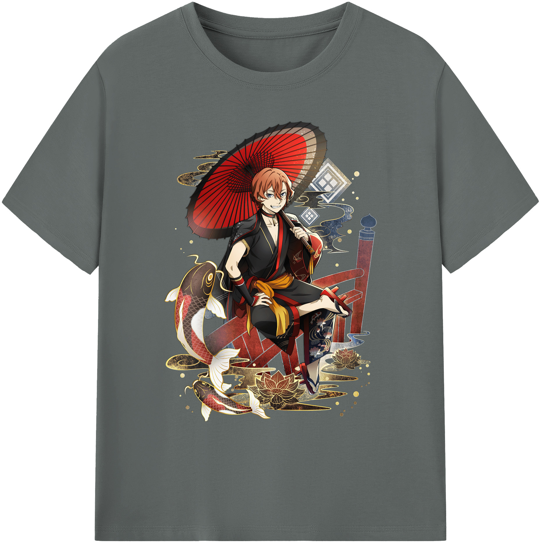 （画像用） 文豪ストレイドッグス Bungo Stray Dogs 綿100％ メンズ半袖Tシャツ｜肌触りやわらか＆通気性